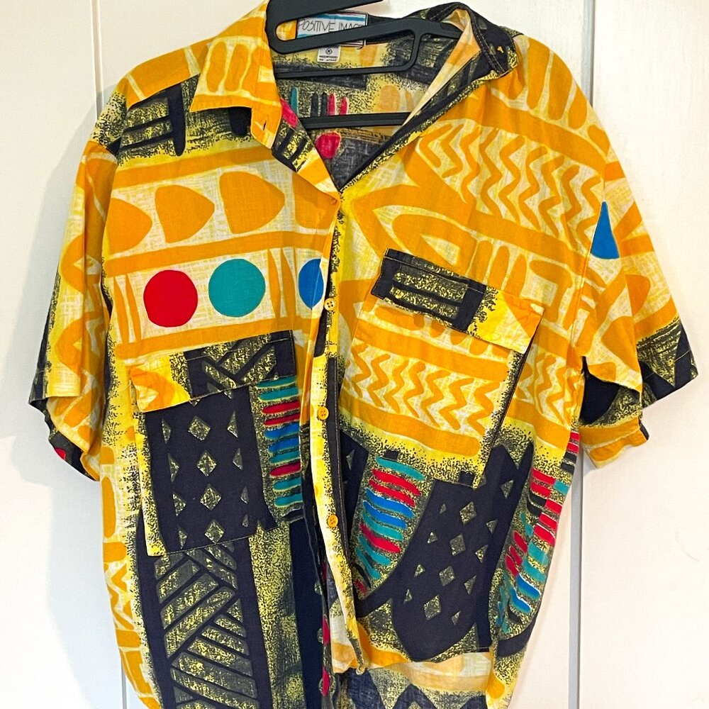 Vintage Colorful Buttondown